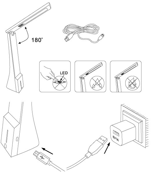 Eglo 97045 - LED Szabályozható asztali lámpa LA SECA 1xLED/1,8W/230V fekete