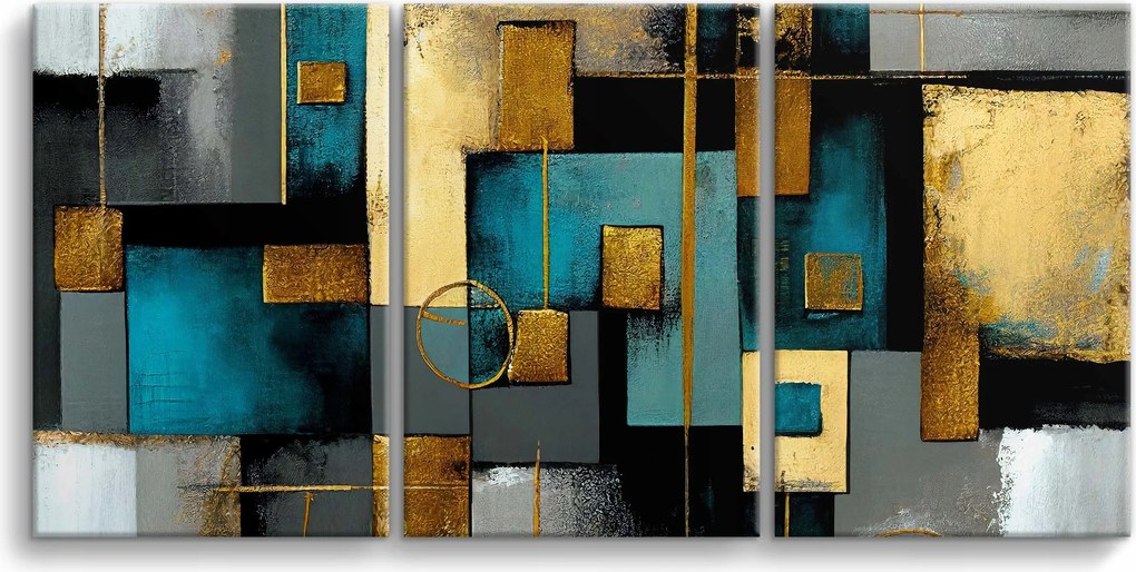 Vászonkép faliképek a nappaliba Absztrakt Geometria 90x180