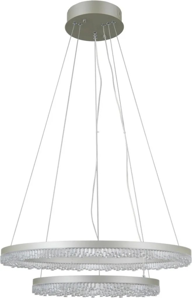 Italux Barlo PND-34526-2L-SILV Függőlámpa 2x36W/LED 3000K/4000K/6000K IP20