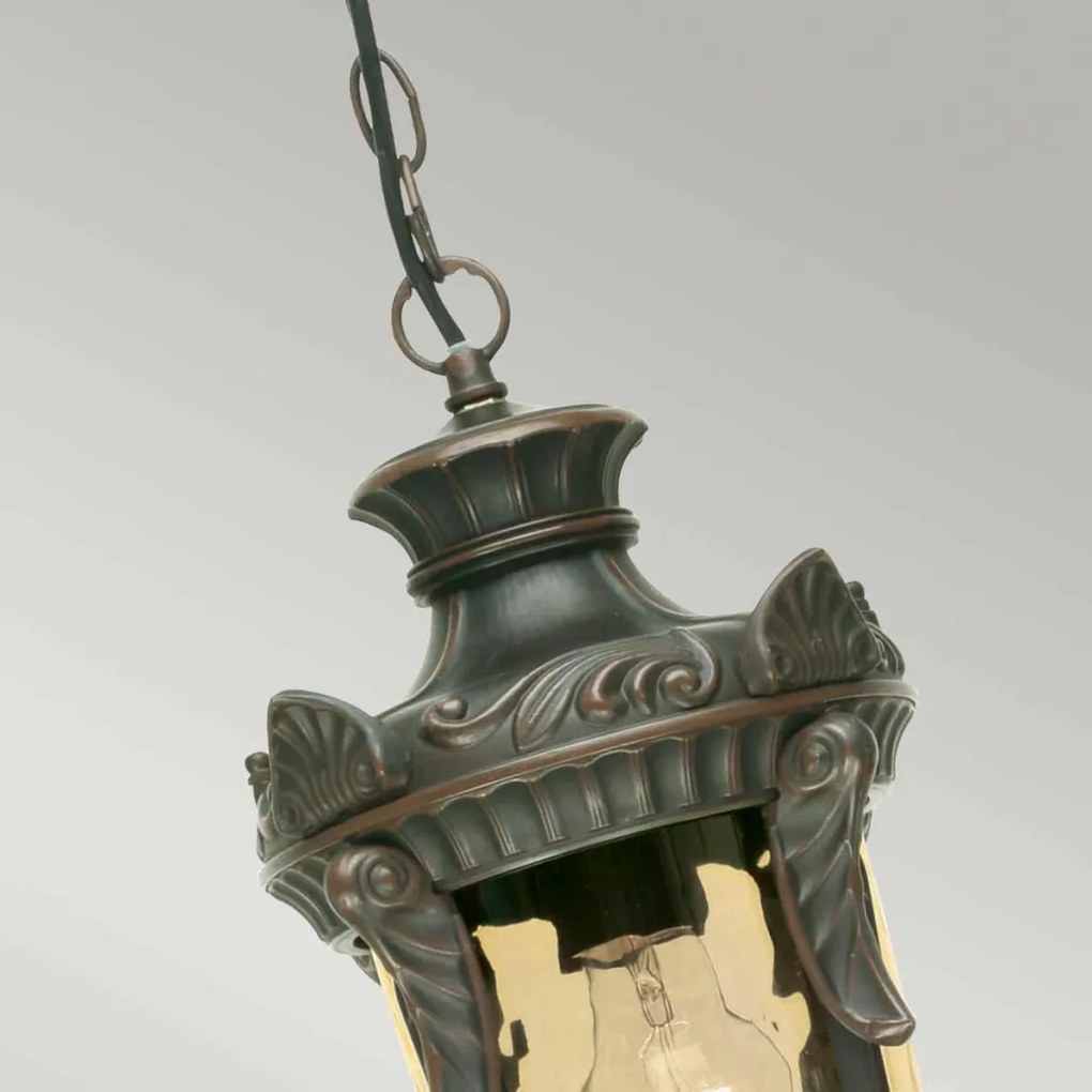 ELSTEAD PH8-M-OB PHILADELPHIA Kültéri Függő Lámpa Borostyán, Antik Bronz IP44