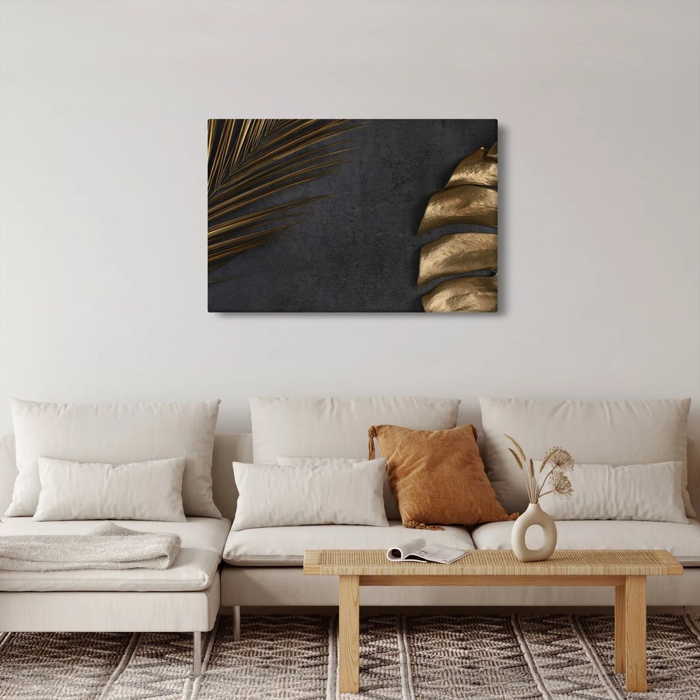 Kép arany levelekkel (90x60 cm)