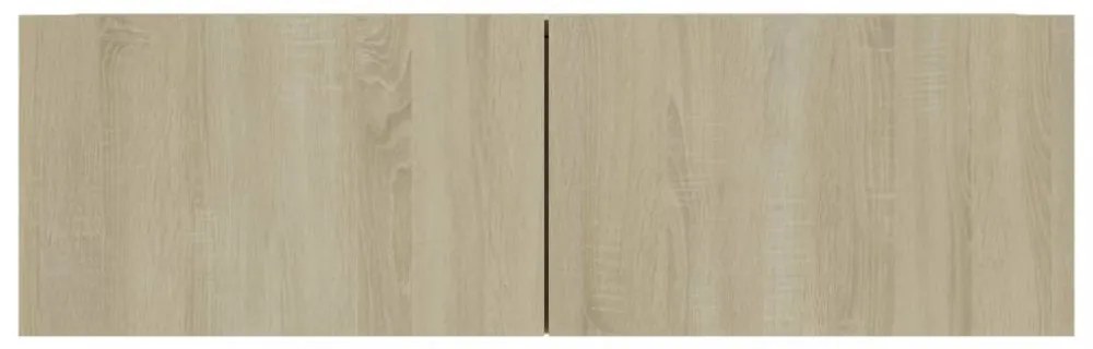 4 db sonoma tölgy színű szerelt fa TV-szekrény 100 x 30 x 30 cm