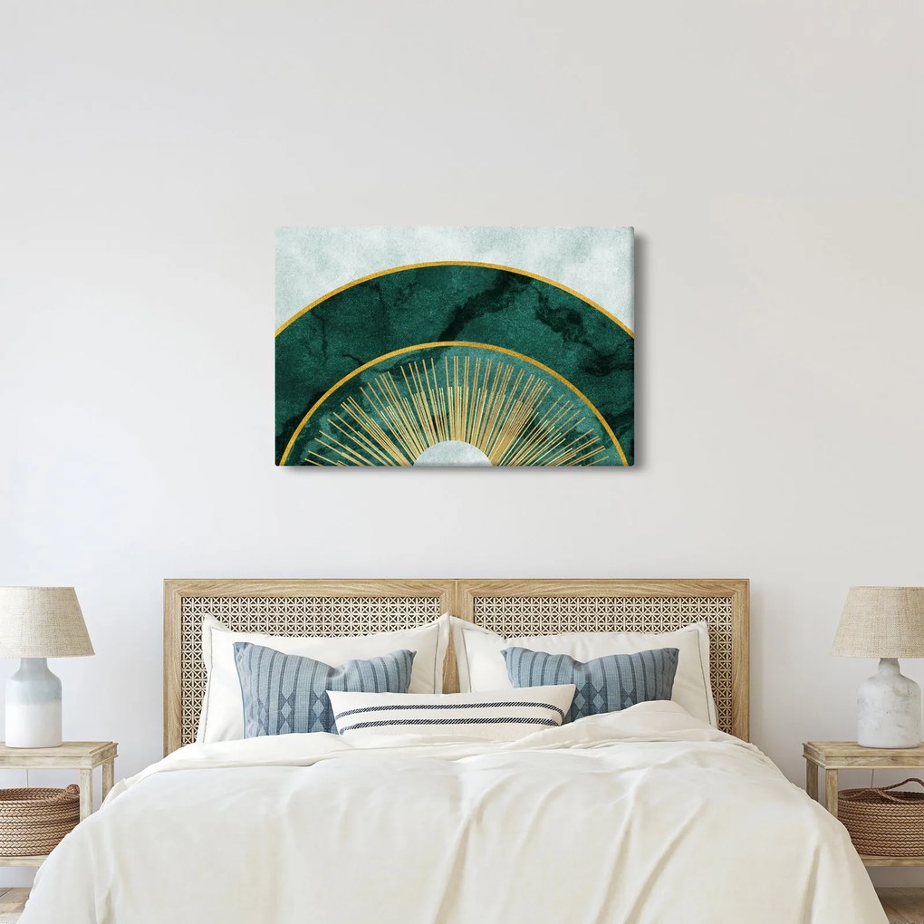 Kép - Arany textúrájú formák (90x60 cm)