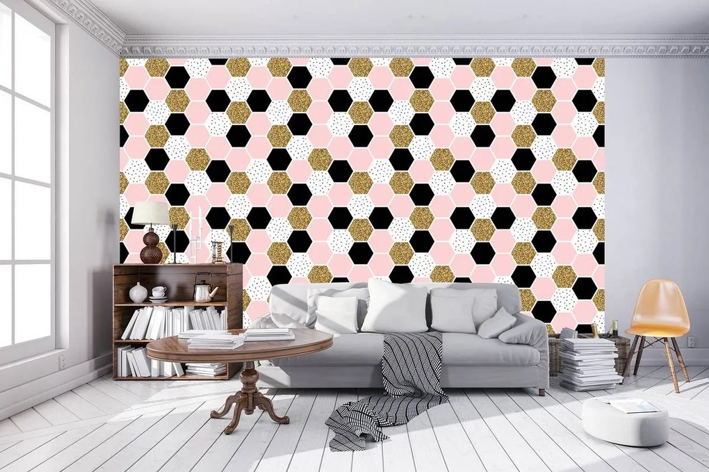 Fotótapéta - Hatszög mozaik (152,5x104 cm)