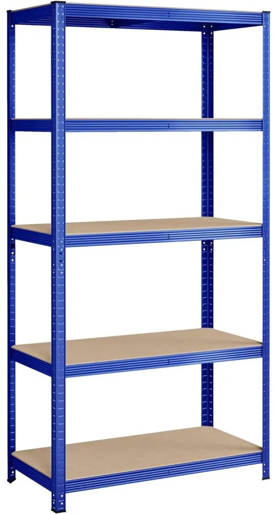 Polcos állvány, 120kg polconkénti teherbírással, kék 200x100x50cm