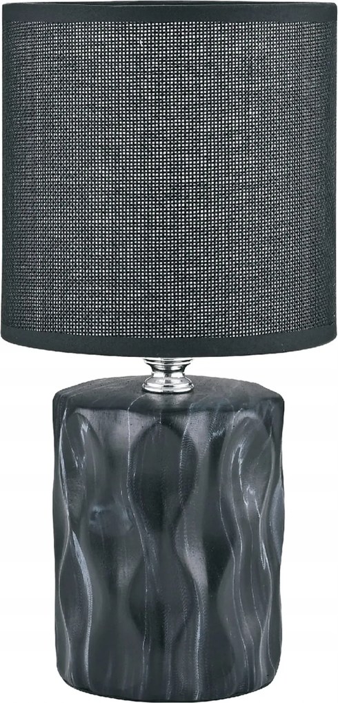 Asztali éjjeli lámpa fekete lámpaernyővel kerámia hálószoba nappali HS8603BL