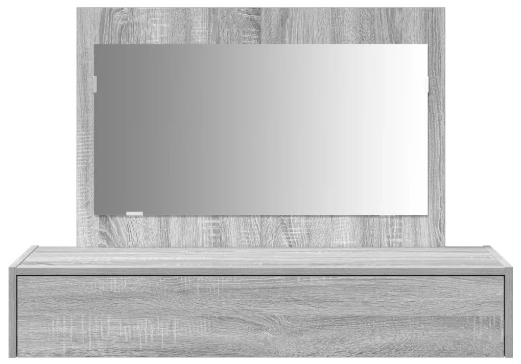 Fali öltözőasztal Szürke Sonoma 100x40x70 cm