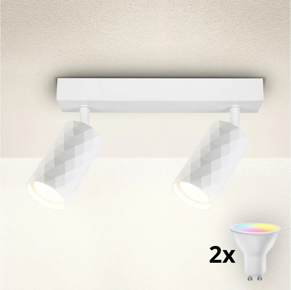 Brilagi - LED RGBW dimmelhető spotlámpa SELE DIAMANT 2xGU10/4,8W/230V fehér