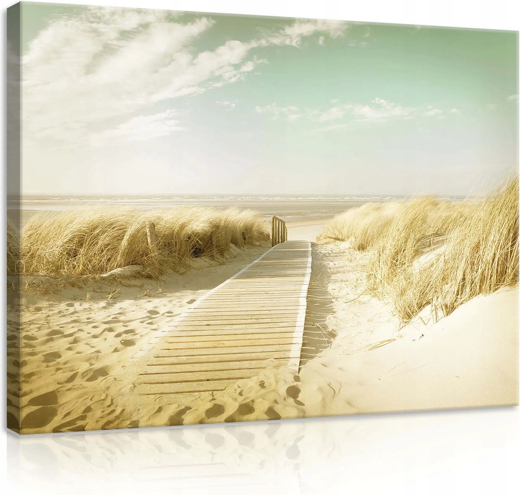 Vászonkép 80x60 Tengeri táj tengerpart dűnék nyugalom természet nyár pihenés