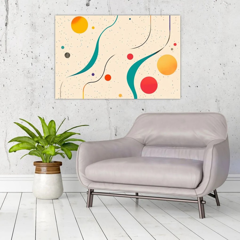 Kép - Minimalista színes illusztráció (90x60 cm)