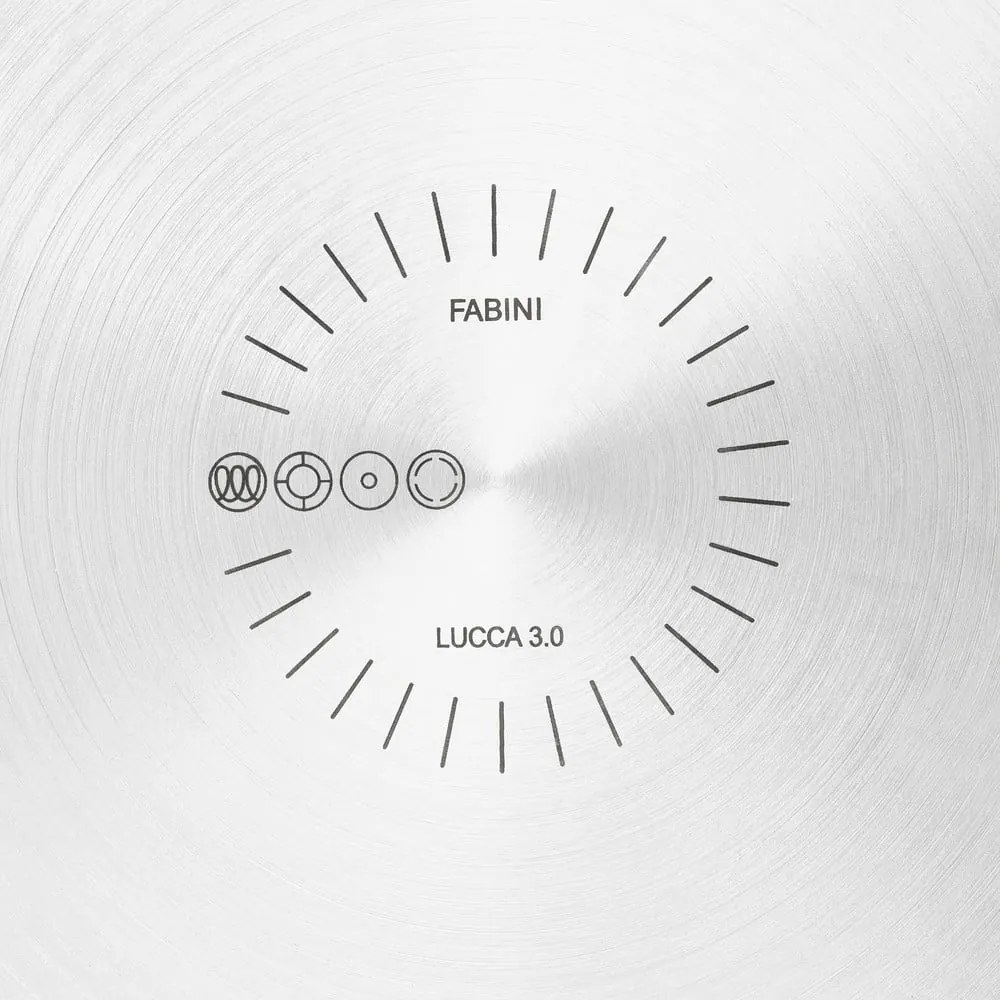 Indukciós tűzhelyhez alkalmas rozsdamentes acél lábas fedővel 5,5 l Lucca 3.0 – FABINI