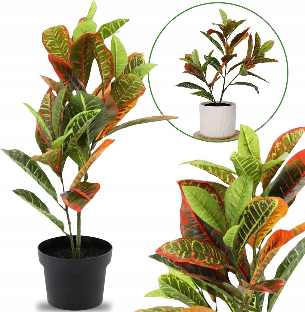 Mesterséges lombhullató növény fikusz cserépben, élő 58 cm