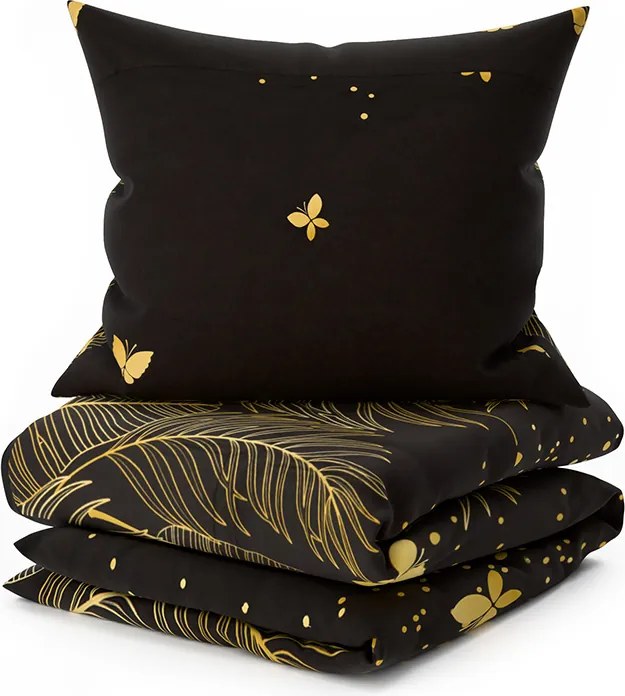 VISATA fekete mikroszálas ágyneműhuzat Ágyneműhuzat mérete: 2 db 70 x 80 cm | 160 x 200 cm