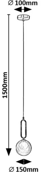 Rabalux 72303 - Csillár zsinóron ROSEHIP 1xG9/25W/230V