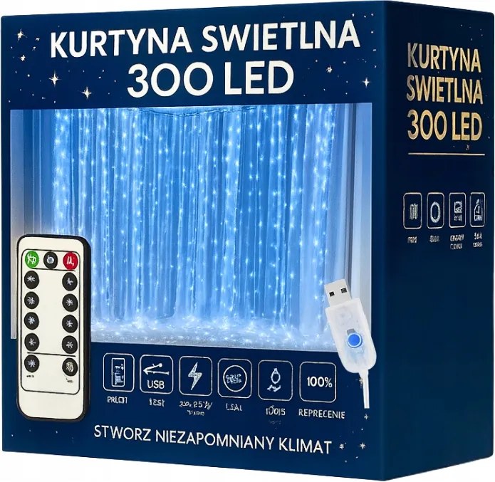 Fényfüggöny ablakra 300 led 3x3 karácsonyi fényfüzér karácsonyfa girland