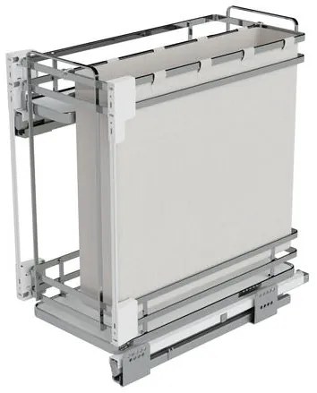 Konyhai fémrács, 300mm, oldalra szerelhető, króm-fehér, teljes kihúzás, csillapított záródás, rejtett fióksín, 2 kosár, textílzsákkal SIGE, Infinity P...