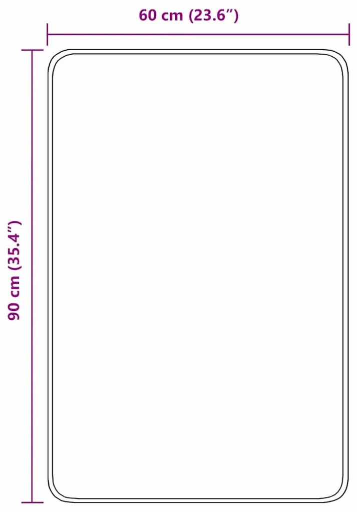 Csúszásmentes Fürdőszőnyeg Sötétszürke 60 x 90 cm PP