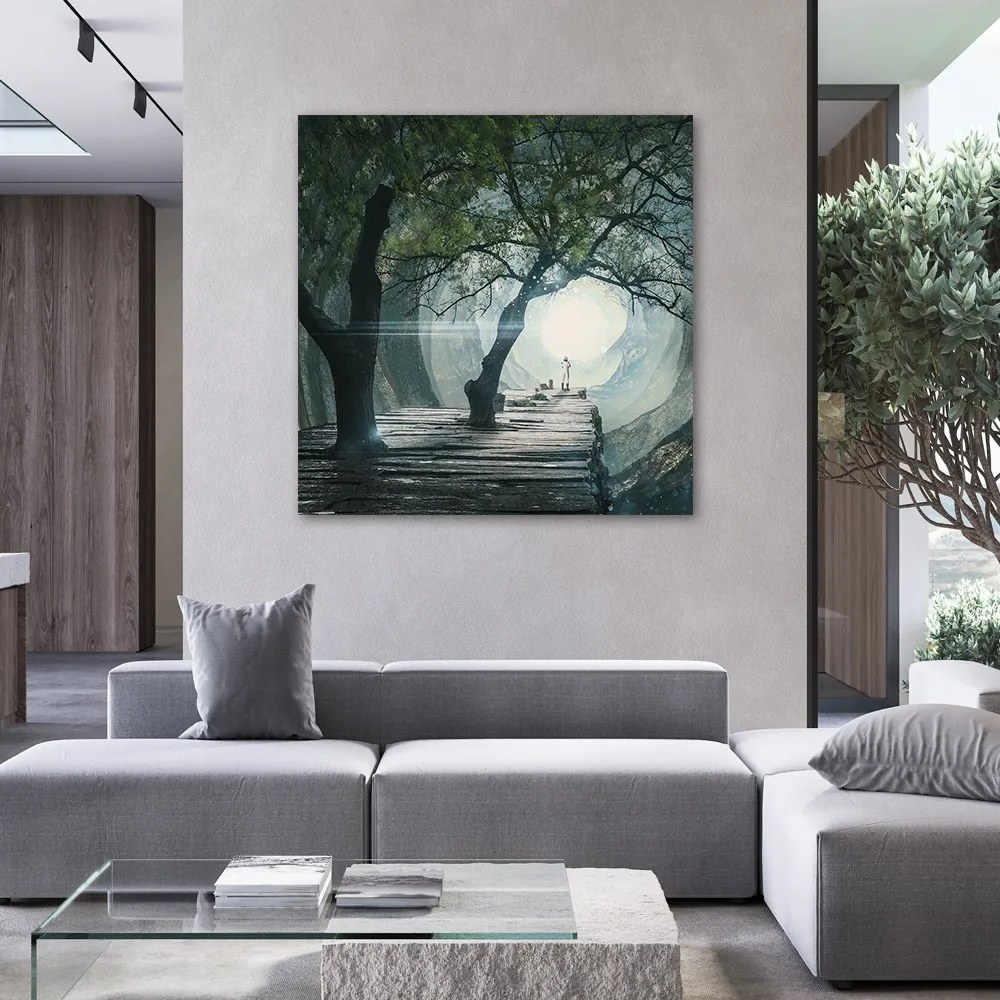 Gario Vászonkép Híd egy barlangban - Zehem Chong Méret: 40 x 40 cm