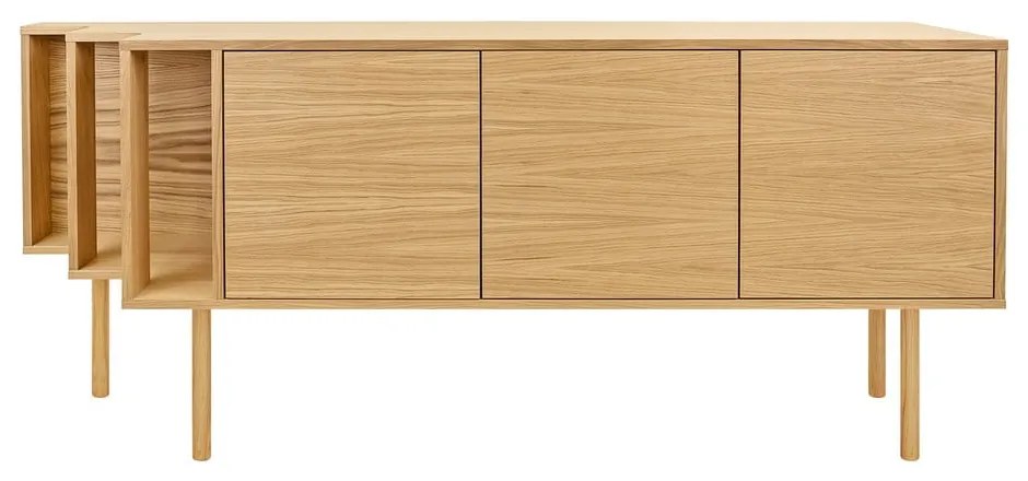 Natúr színű komód tölgyfa dekorral 189x65x44 cm Shift – Woodman