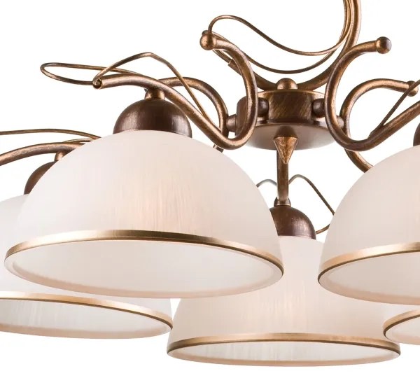 Láncos csillár COBRA 5xE27/60W/230V bronz/patina