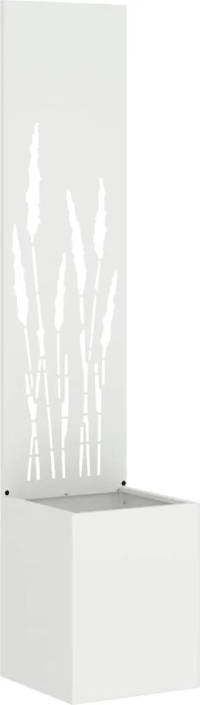 vidaXL Kertvédő vászon Fehér 32 x 140 cm Hidegen hengerelt acél