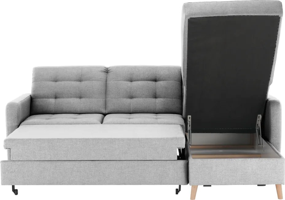 Univerzális sarokgarnitúra, világosszürke, VISBY