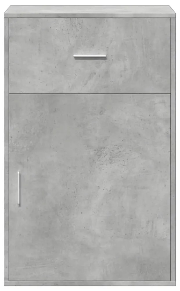 betonszürke szerelt fa tárolószekrény 56,5 x 39 x 90 cm