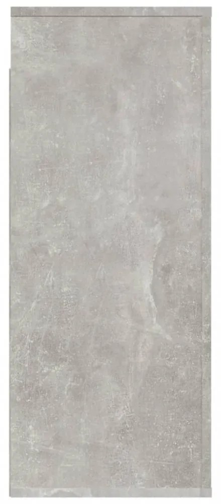 betonszürke szerelt fa faliszekrény 80 x 313 x 80 cm