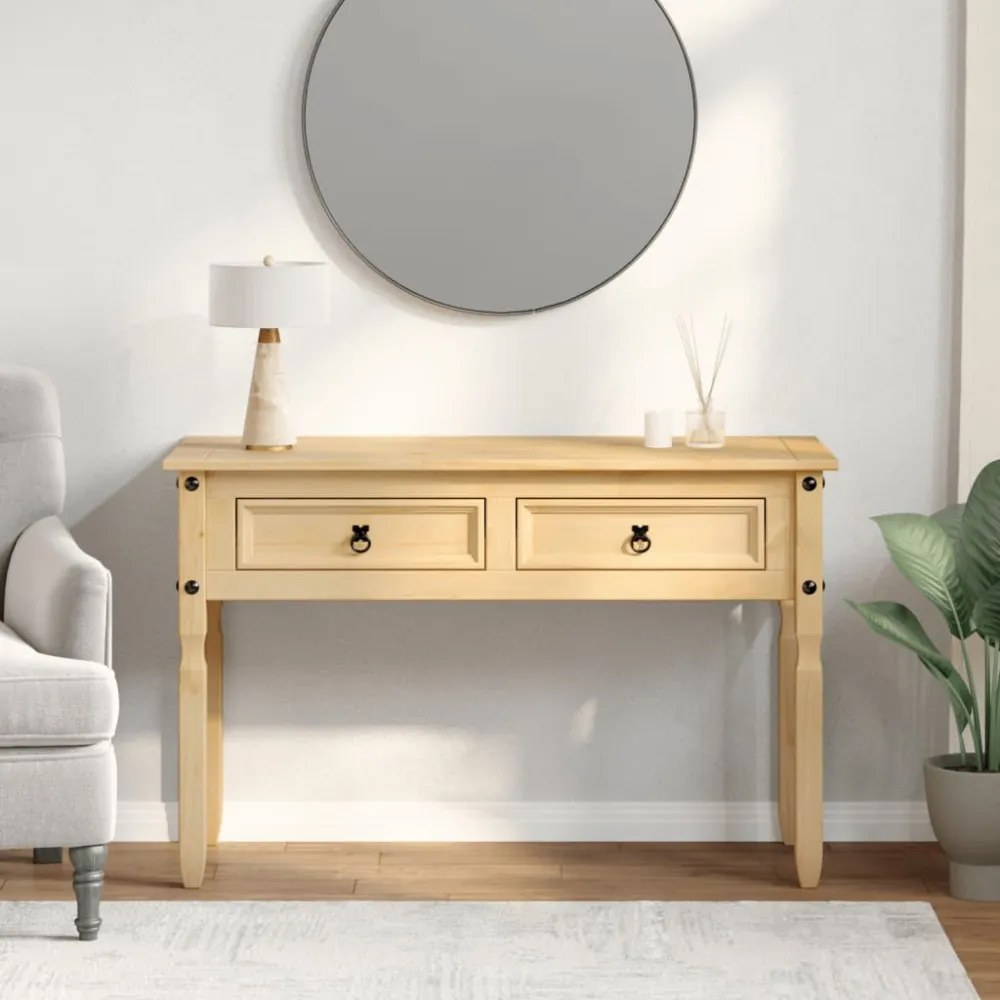 Corona tömör fenyőfa konzolasztal 115 x 46 x 73 cm