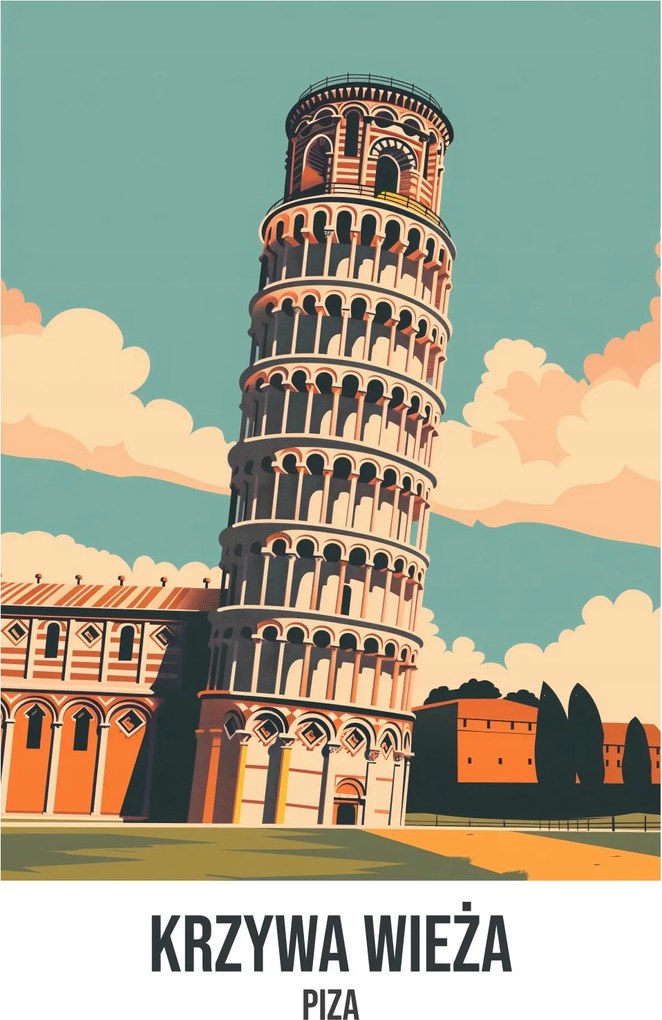 Poszter 75x100cm Görbe torony