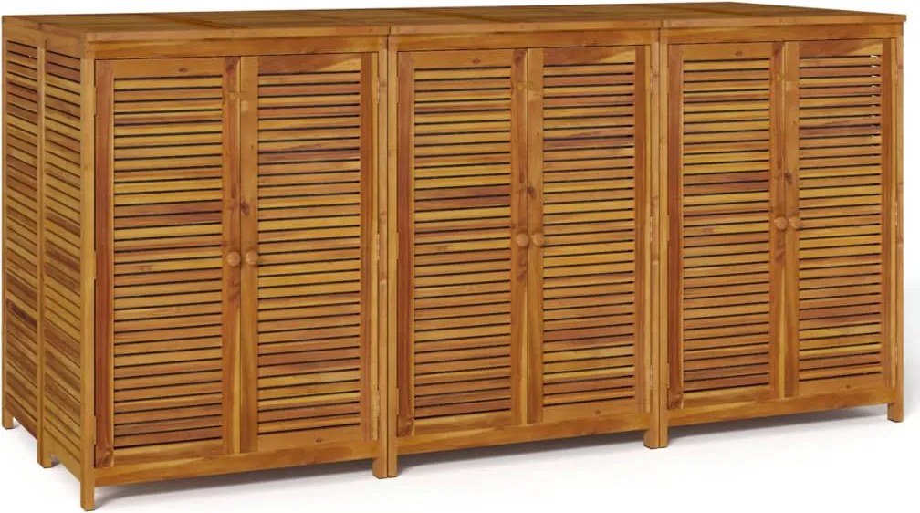 vidaXL tömör akácfa kerti tárolóláda 210 x 87 x 104 cm
