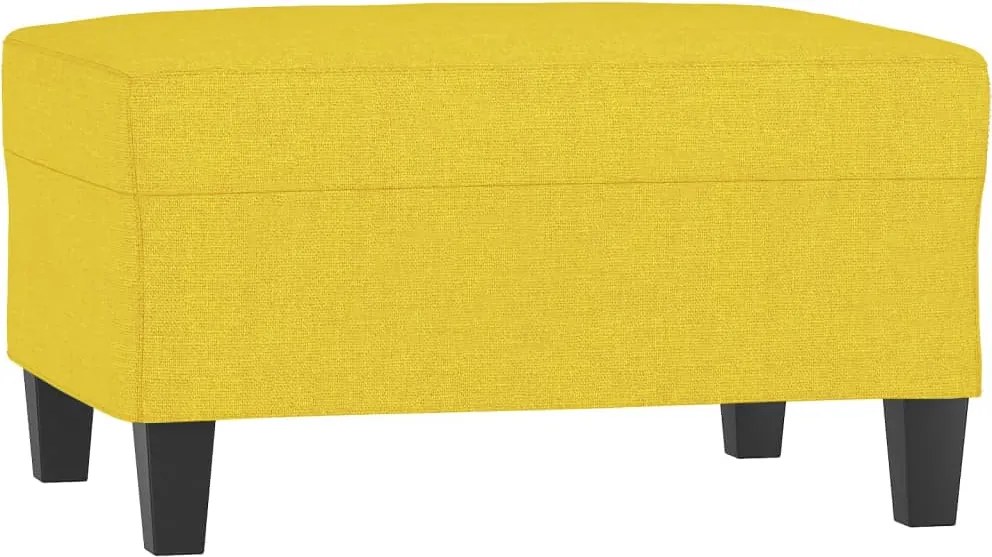 vidaXL világossárga szövet lábzsámoly 70x55x41 cm