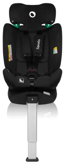 Lionelo - Forgatható gyerekülés alappal BRAAM AIR i-Size 40-150 cm Black Carbon