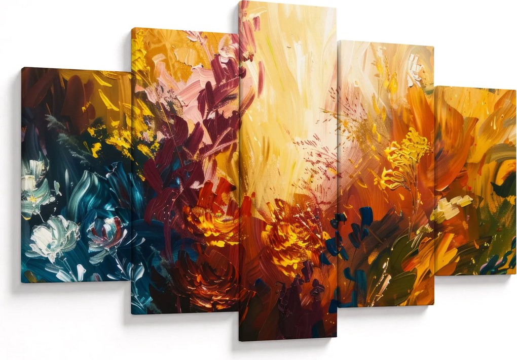 Kép - Absztrakt festmény a virágokról (150x105 cm)