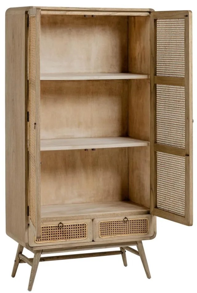 Natúr színű mindifa ruhásszekrény 90x175 cm Nalu – Kave Home