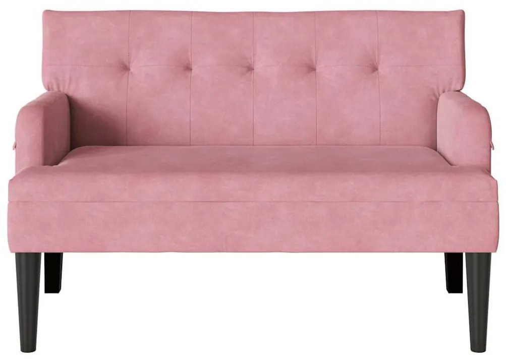 Chesterfield Pad Rózsaszín 112 x 65,5 x 75 cm Bársony