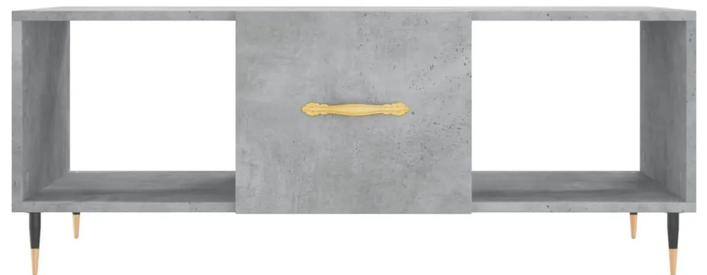 Betonszürke szerelt fa dohányzóasztal 102 x 50 x 40 cm