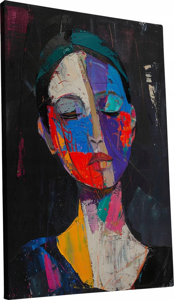 Vászonkép Modern Színes divatos Nő otthon nappali szoba 50x70