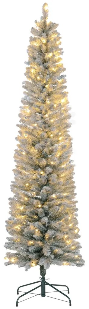 Műfenyő, 210 cm, 180 LED-fénnyel, 405 ágvéggel, állvánnyal, beltéri