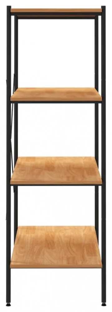 fekete és tölgy 4 szintes polcrendszer 80 x 40 x 130 cm