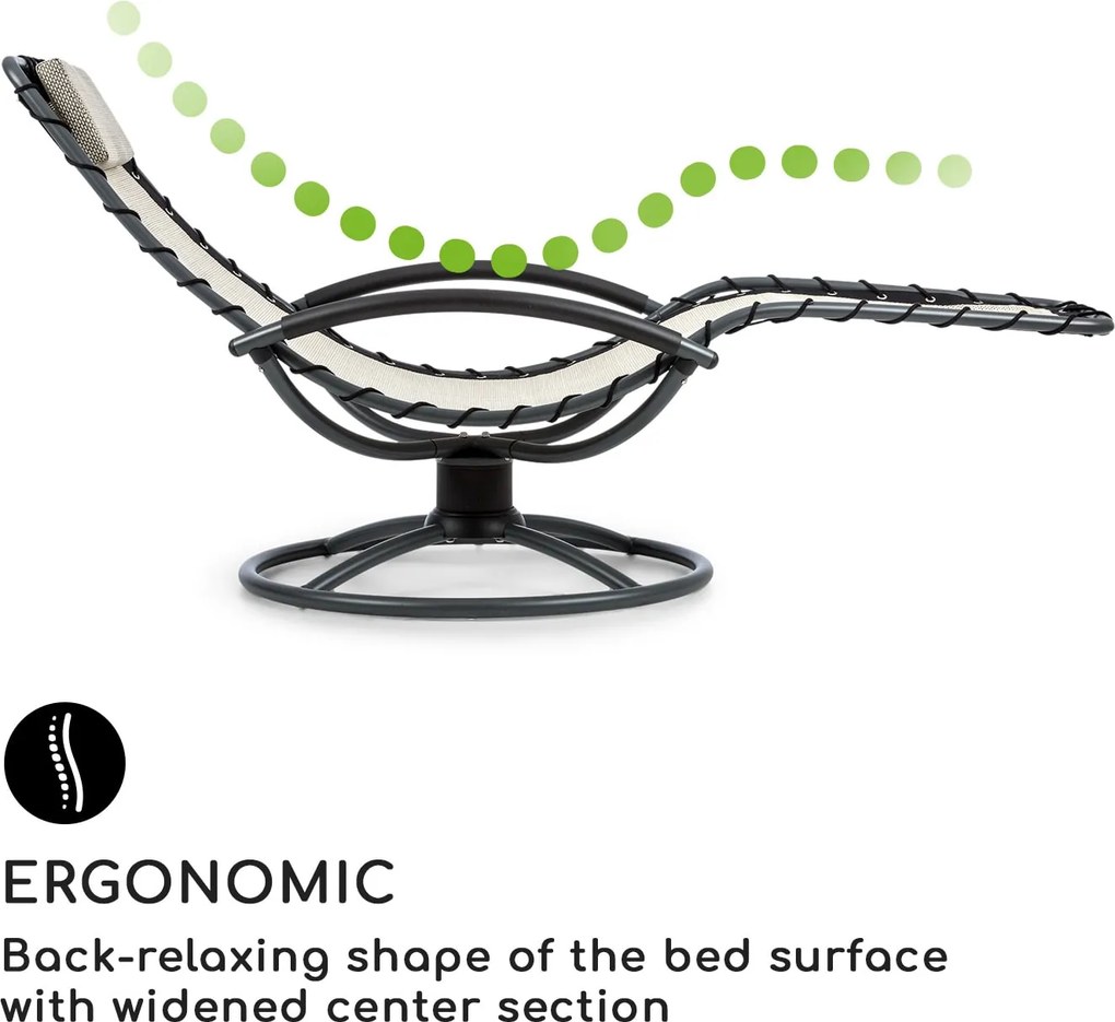 Blumfeldt The Chiller, hintaágy, 77x85x173 cm, 360 Comfort, ComfortMesh, bézs