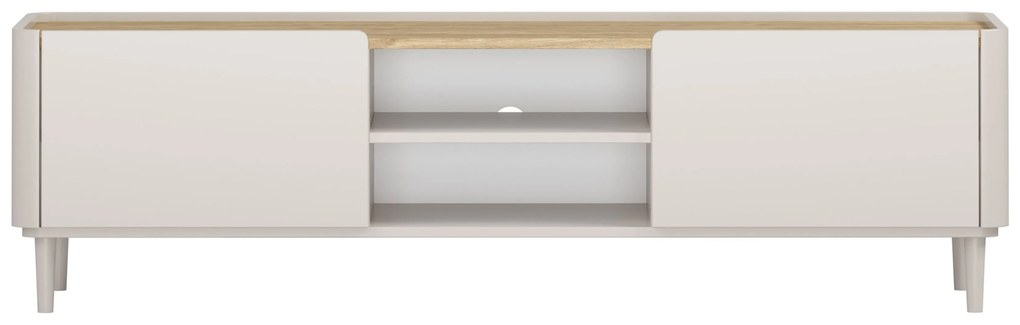 Elivo TV állvány 170 cm fém lábakon - kasmír / olajozott tölgy