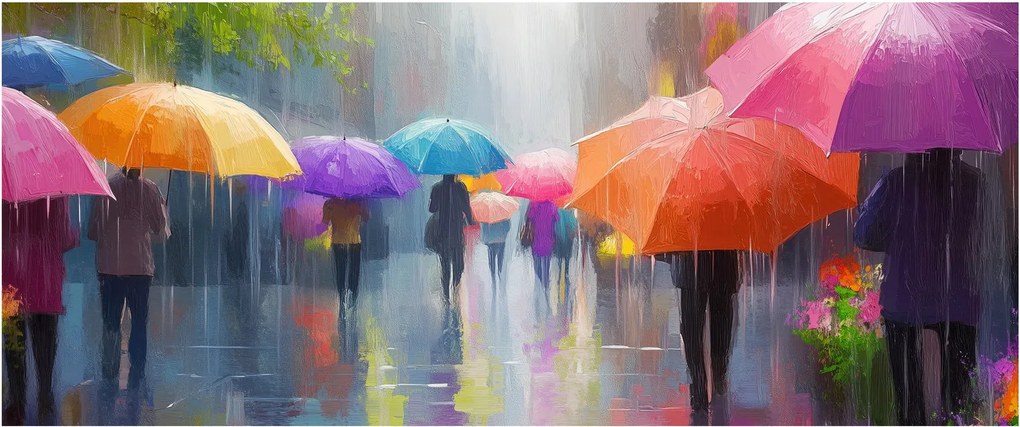 Kép - Esős nap (120x50 cm)