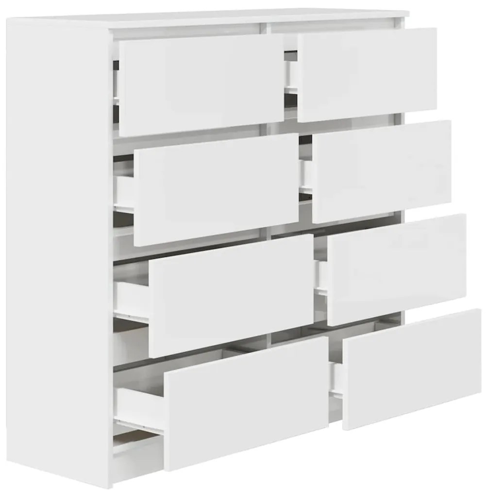 fehér szerelt fa tálalóasztal 100x35x99 cm