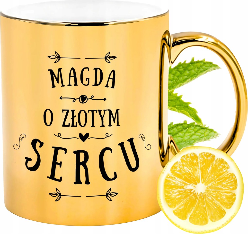 Prémium Arany Csillogó Bögre Magdinak Ajándék Nyomtatott Fotóval