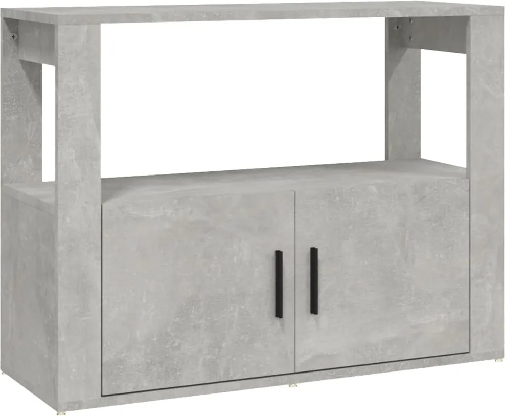 vidaXL betonszürke szerelt fa tálalószekrény 80x30x60 cm