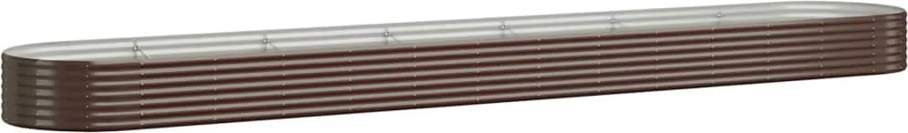 vidaXL barna horganyzott acél kerti magaságyás 544x100x36 cm