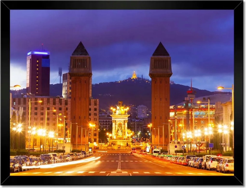 Poszterek keretben 40x30 Barcelona Panoráma