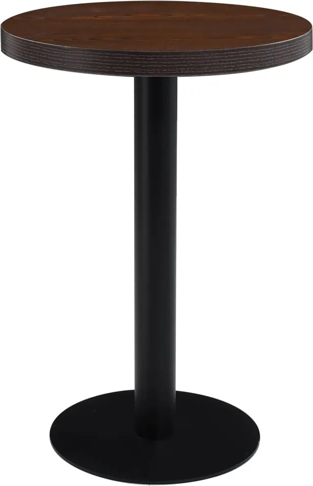 vidaXL sötétbarna MDF bisztróasztal 60 cm