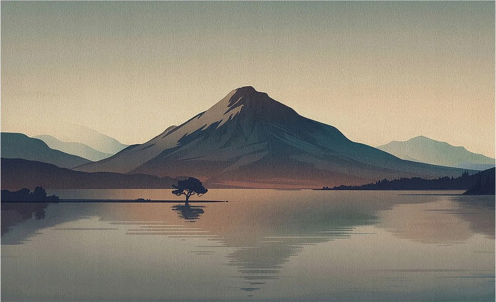 Flizelin fotótapéta Flizelin Design Hegyi tájkép 416x254 Ragasztó